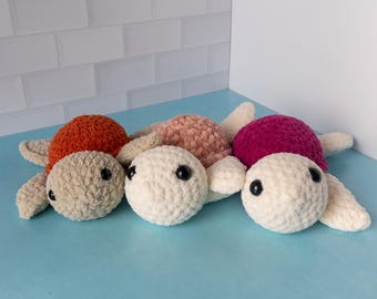 Medium Crochet Plush Sea Turtle | Stuffed Animal | Plush Amigurumi | Handmade Children's Gift