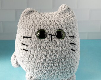 Large Crochet Plush Cat | Stuffed Animal | Plush Amigurumi | Handmade Children's Gift
