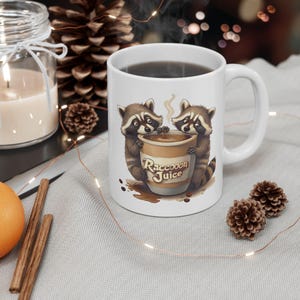 Adorable Raccoon Ceramic Mug - Perfect Gift for Animal Lovers, Coffee Enthusiasts, Nature Lovers, Birthday, Housewarming