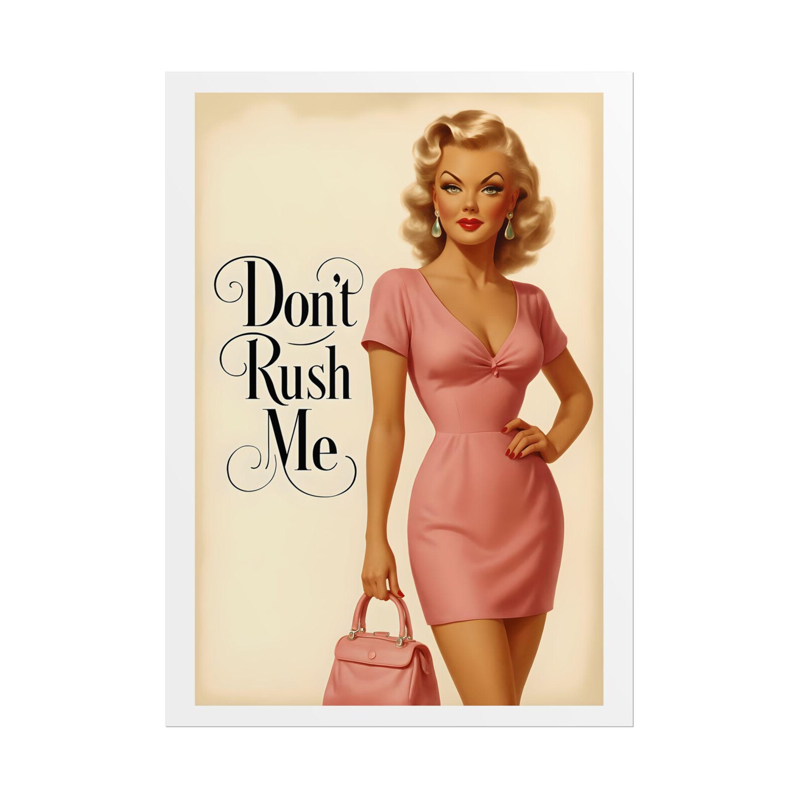 Retro Glamour Rolled Poster | Vintage Wall Art for Fashion Lovers ...