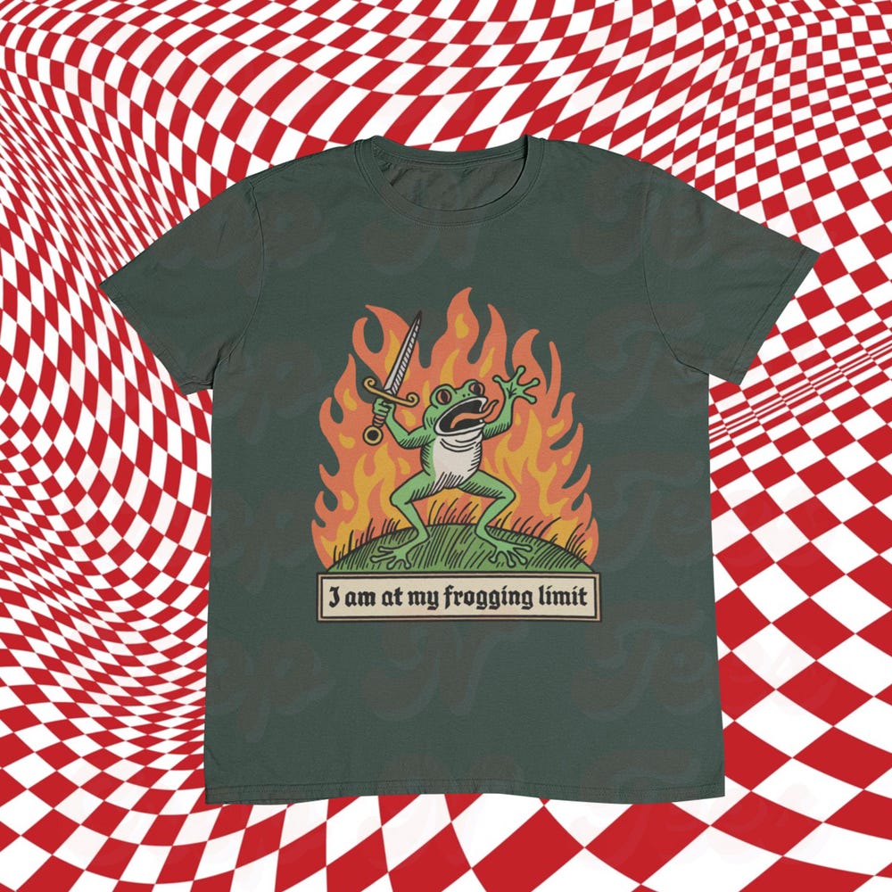 Frogging Limit Shirt, Unisex T Shirt, Y2K Shirt, Homage Shirt, Funny Shirt, Comedy Shirt, Birthday Gift, Animal Shirt, Cartoon Shirt, Anger Amitytees