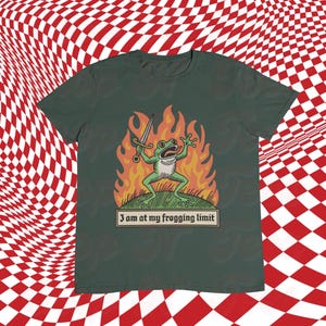 Frogging Limit Shirt, Unisex T Shirt, Y2K Shirt, Hommage Shirt, lustiges Shirt, Comedy Shirt, Geburtstagsgeschenk, Tier Shirt, Cartoon Shirt, Wut
