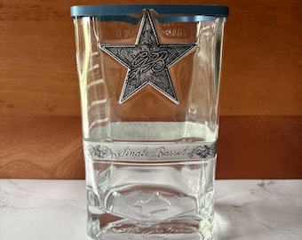 Upcycled Garrison Brothers Single Barrel Whiskey Barware | Hand-Cut Bourbon Bottle | Texas Whiskey