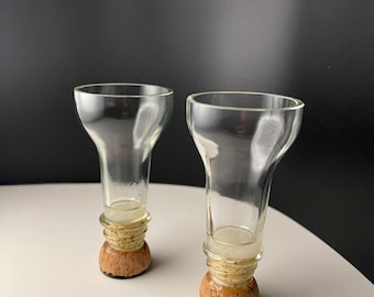 Handmade Cork-Base Shot Glasses – Unique Glassware for Whiskey, Tequila, or Collectors