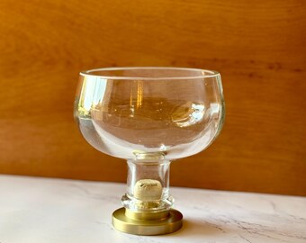 Don Julio Tequila Upcycled Glass | Recycled Bottle Decor | Brass Base Barware | Handmade Tequila Gift