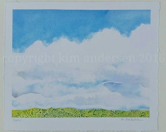 Summer - limited edition digital print of an original watercolor painting