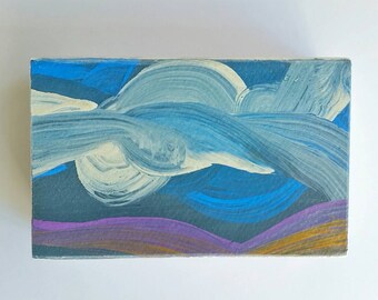 palouse four - original wood block sky painting