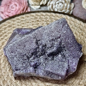 Large Purple Fluorite Crystal | Giant Scalenohedral Fluorite | Tooth-Shaped Raw Mineral Specimen | Rare Collectible Crystal
