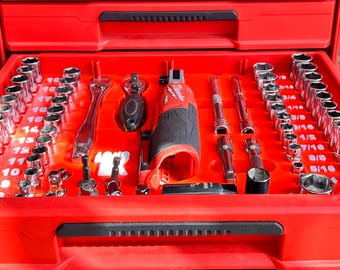 Inserto de juego de vasos de embalaje (Milwaukee 56 piezas +11)