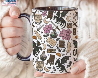Fourth Wing Mug, Basgiath War College Mug, I Will Not Die Today Cup, Dragon Coffee Mug, Bookish Gift Mug, Fantasy Mug, Violet Sorrengail Cup