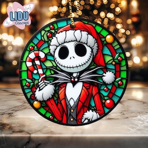 Ornamento in ceramica Jack, ornamento cinematografico, ornamento festivo, Natale 2025, decorazioni natalizie, regalo di Halloween, decorazioni di Halloween