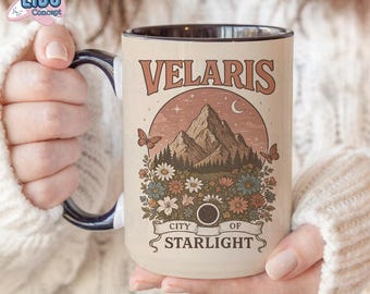 Velaris Mug, City of Starlight Cup, ACOTAR Inspired Mug, Reading Gift, Fantasy Bookish Coffee Cup, Night Court Mug, Book Lover Gift, Reader