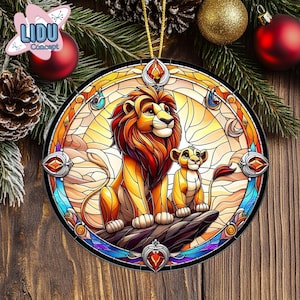 Lion Ceramic Ornament, Lion Ornament, Holiday Ornament, Christmas Decor, Halloween Decor, Movie Ornament, Halloween Gift