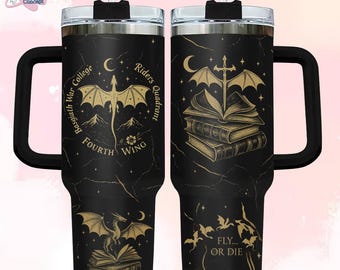 Fourth Wing Mug, Basgiath War College Cup, Riders Quadrant Tumbler, Dragon Bookish Mug, Fantasy Coffee Cup, Fly or Die Gift, Book Lover Gift
