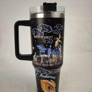 Fourth Wing Tumbler, Riders Quadrant Cup, Tairn Andarna Mug, Shadow Daddy Gift, Fantasy Book Tumbler, Bookish Dragon Cup, Book Tumbler image 4