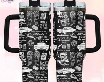Super Movie Tumbler Cup, Carry On My Wayward Son Mug, SPM Family Gift, Dean Sam Impala Fan Gift, Hunting Is Good Quote Tumbler, Movie Cup
