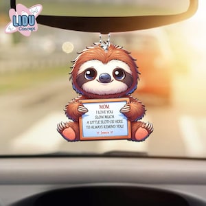Adorno de acrílico personalizado de mamá perezosa, adorno de perezoso, Día de la Madre, los mejores regalos, regalos para madres, regalo para mamá, gracias mamá