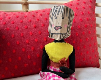 Shy little art doll