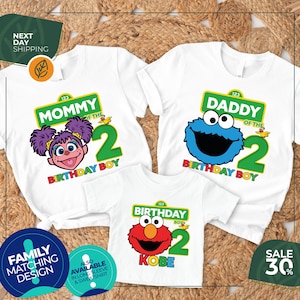 Sesame Street Birthday Family Custom Shirt | Sesame Street Custom Birthday t shirt | Personalized Toddler tee | Family Matching Birthday tee