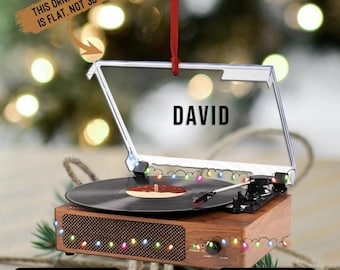 2D Flache Schallplatte Ornament, Retro Musik Weihnachtsgeschenk, Vintage Kassette Liebhaber Acryl Dekoration