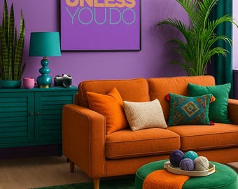 Dreams Don’t Work Unless You Do Poster, Motivational Typography Wall Art, Modern Office Decor, Colorful Inspirational Quote Print