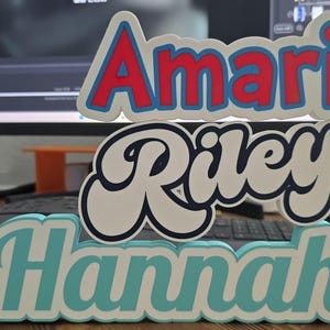 Custom 3D Printed Light-Ready Name Sign | Homecoming Mum Decor for Fairy Lights