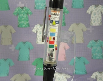 Laboratory Scientist Pen with microscope vials and beaker, Technician, Lab, Laboratory, gift, birthday, graduation