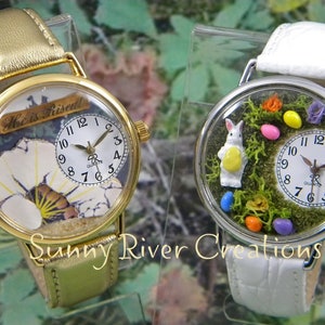 Easter Watches He Is Risen, Christian, bunnies, bunny, tomb, painted eggs, spring time