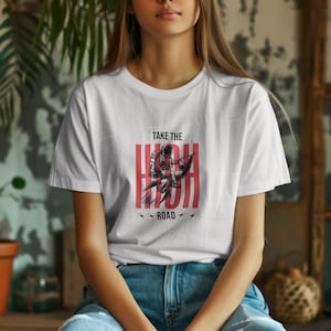 High Road Inspirational Unisex Softstyle T-Shirt, Motivational Tee, Positive Quote Clothing, Gift for Him or Her, Men&#39;s Women&#39;s Graphic Top