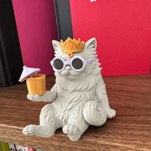 Dungeon Crawler Carl Princess Donut Figure: Cat with Dirty Shirley, Desperado Club Bookshelf Decor and Fan Gift image 1