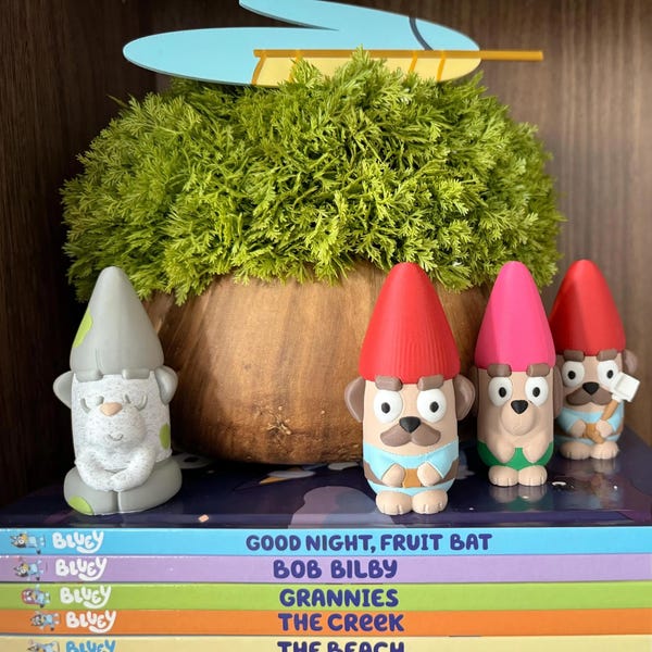Bluey Inspired Gnomes - Unique Garden or Home Decor