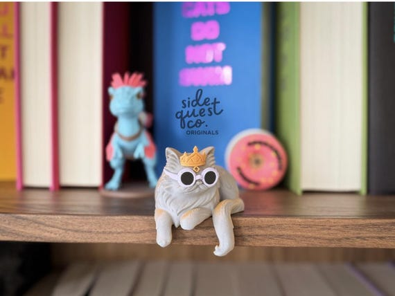 Dungeon Crawler Carl Princess Donut Figure: Cat Bookshelf Decor and Fan Gift