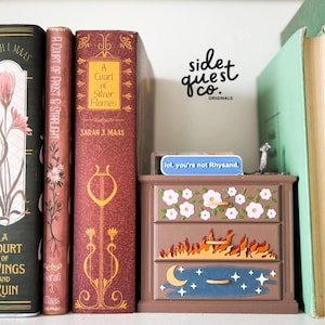ACOTAR Dresser Container | 3D Printed Archeron Sisters Dresser Bookmark Holder | ACOTAR Desk Accessories