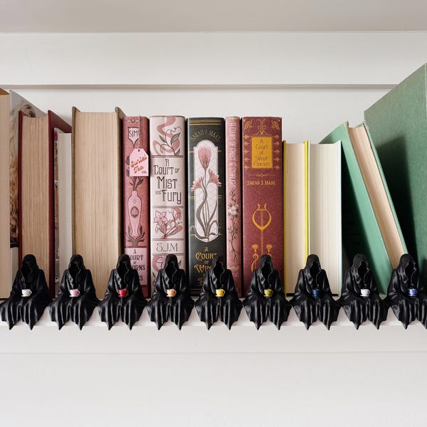 ACOTAR Suriel Figurine: 3D Printed Bookshelf Decor with Teacup