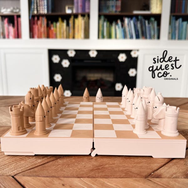 Bluey Inspiriert Reise Schach Set: 3D Gedruckt PLA Kunststoff