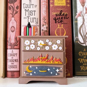 ACOTAR Dresser | 3D Printed Archeron Sisters Mini Dresser | Mini Bookshelf Suriel