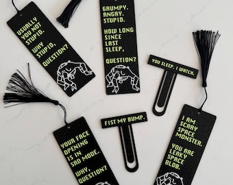 Marcapáginas de Project Hail Mary y Rocky: Decoración de estantería de ciencia ficción y regalo para fans