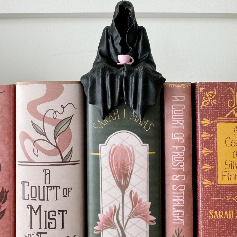 3D Printed Bookshelf Suriel / Ghost / Grim Reaper Figurine - with Teacup Attached!