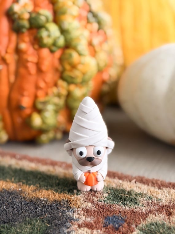 Bluey Inspired Halloween Gnomes - Ghost, Skeleton & Mummy Mini Gnomes, Spooky Garden or Home Decor view 4