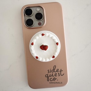 Strawberry Shortcake Bento Cake 3D Printed Retractable Phone Grip: MagSafe Compatible