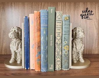 Sujetalibros con icono de perro: Decoración moderna para bibliotecas