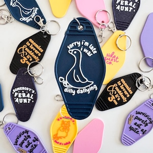 Retro Motel Keychain: Funny 3D Printed Keychain