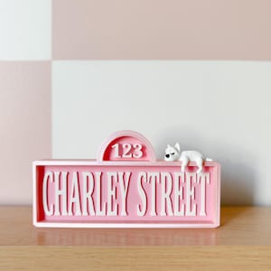 Custom Street Sign | Personalized Street Name Plate | Teacher Gift | Whimsical Nameplate for Nursery