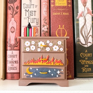 ACOTAR Dresser | 3D Printed Archeron Sisters Mini Dresser | Mini Bookshelf Suriel