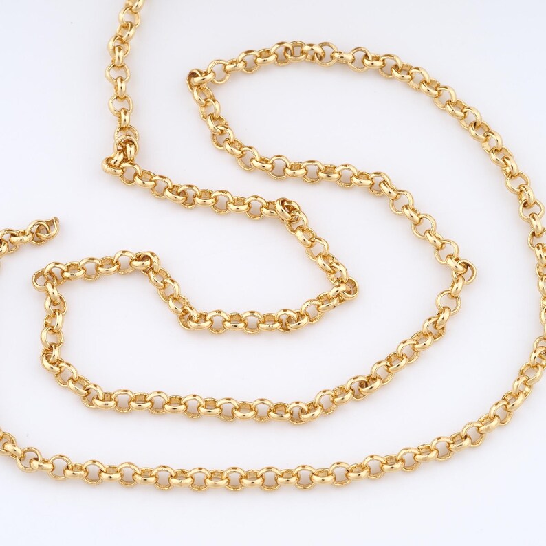 18K Gold Filled Rolo Chains,unfinished Chain,semi-finished Product ...