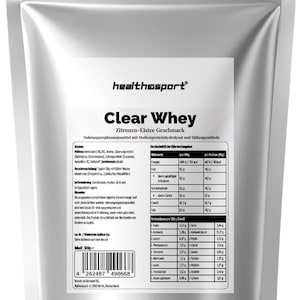 SANTÉ & SPORT Clear Whey Protein Poudre Citron 500g – Boisson protéinée rafraîchissante – Développement musculaire, récupération, nutrition sportive