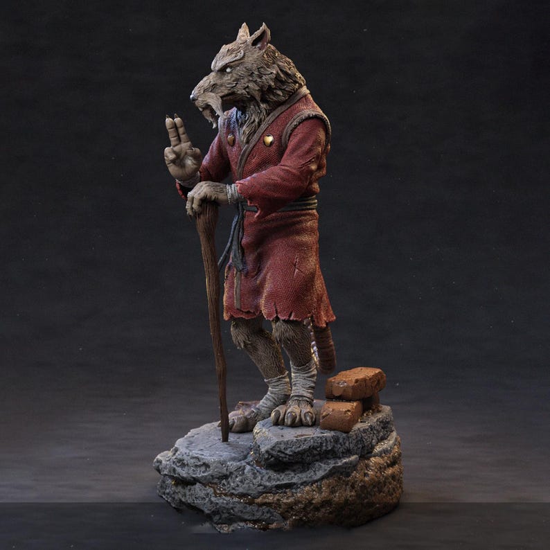 Splinter Fanart STL Statue + Bust | 1/6 Scale | Meditation Pose With ...