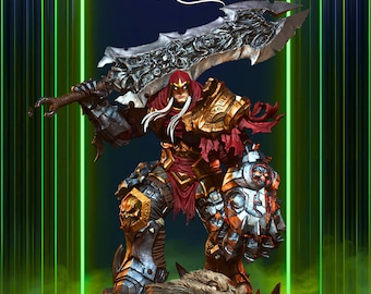 War STL | 1:6 Scale Statue + Bust | Darksider Warrior Diorama 3D Print Model