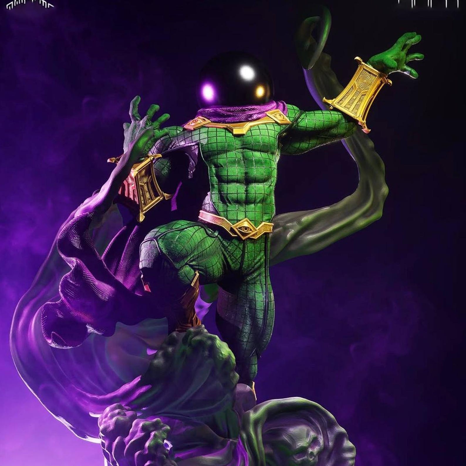 Mysterio Fanart STL Statue | 1/6 Scale | Smoke and Magic Energy Diorama ...