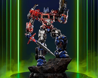 Mecha Warrior Fanart STL Statue | 1/6 Scale | Armored Robot with Sword & Cannon | 3D STL Print File Model Download